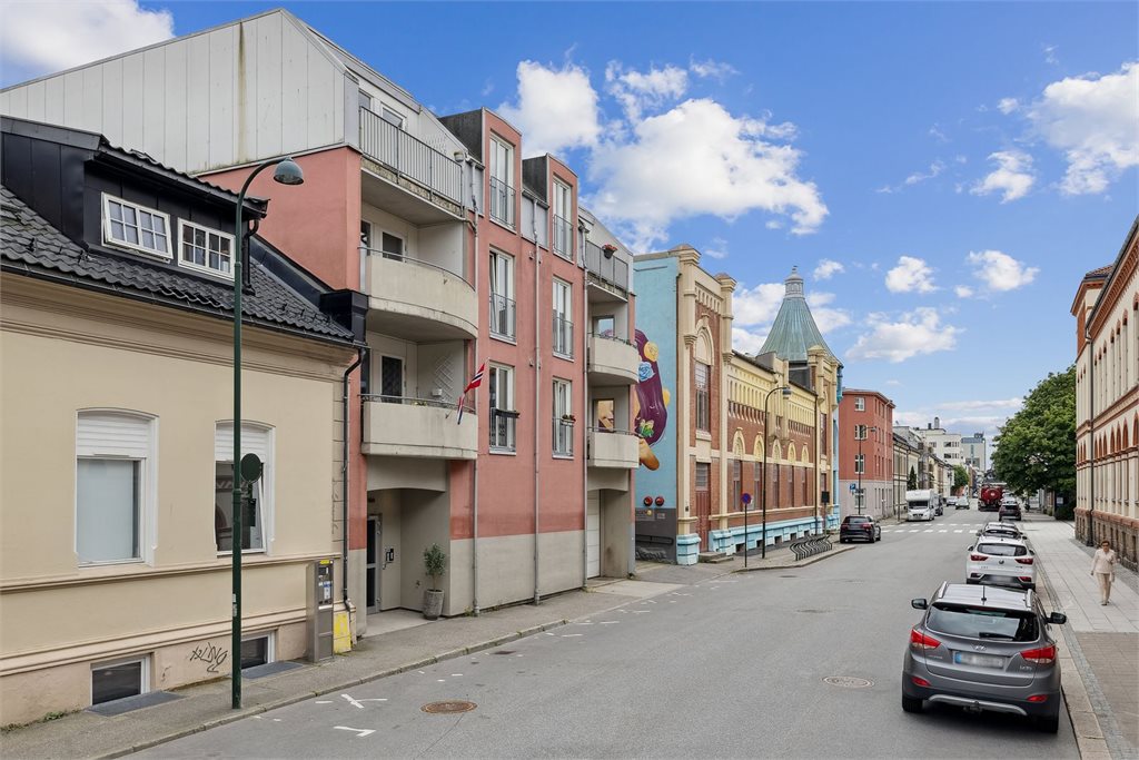 Fasade / inngangspartiet fra Kongens gate