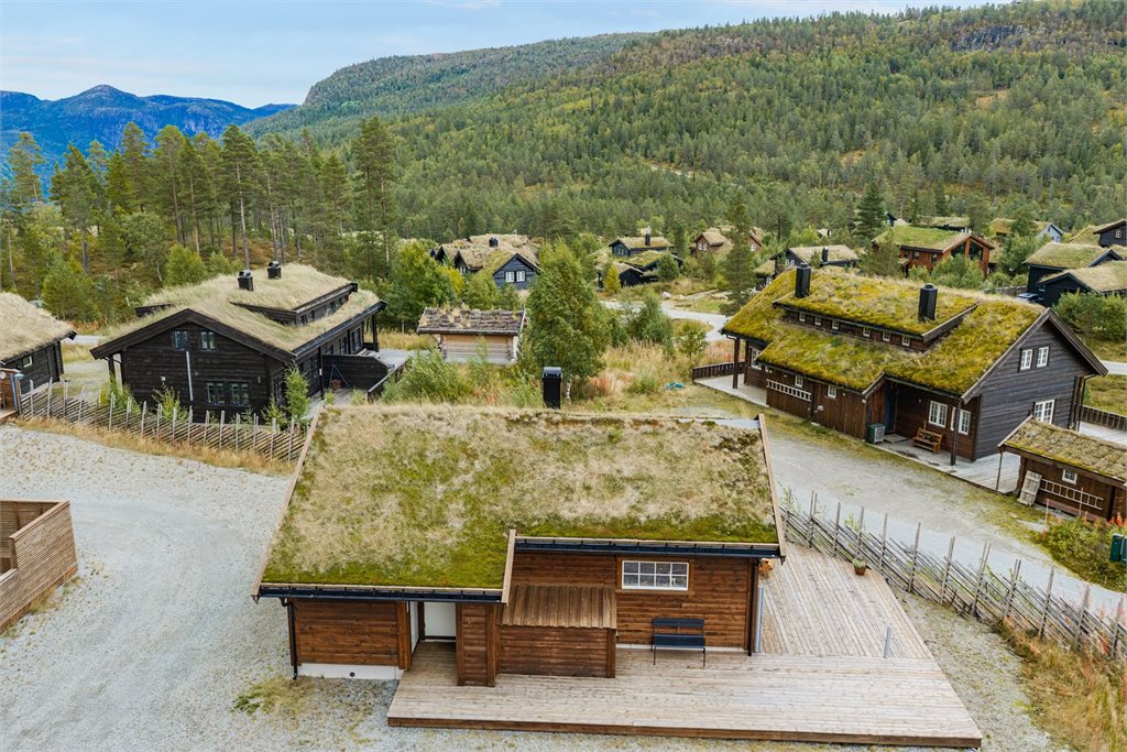 Fritidsboligen ligger fint til i et etablert hytteområde med flott natur like utenfor døren. Utvendig bod med plass for snøfreser 
