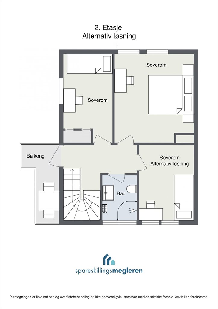 Alternativ planløsning 2.etasje 